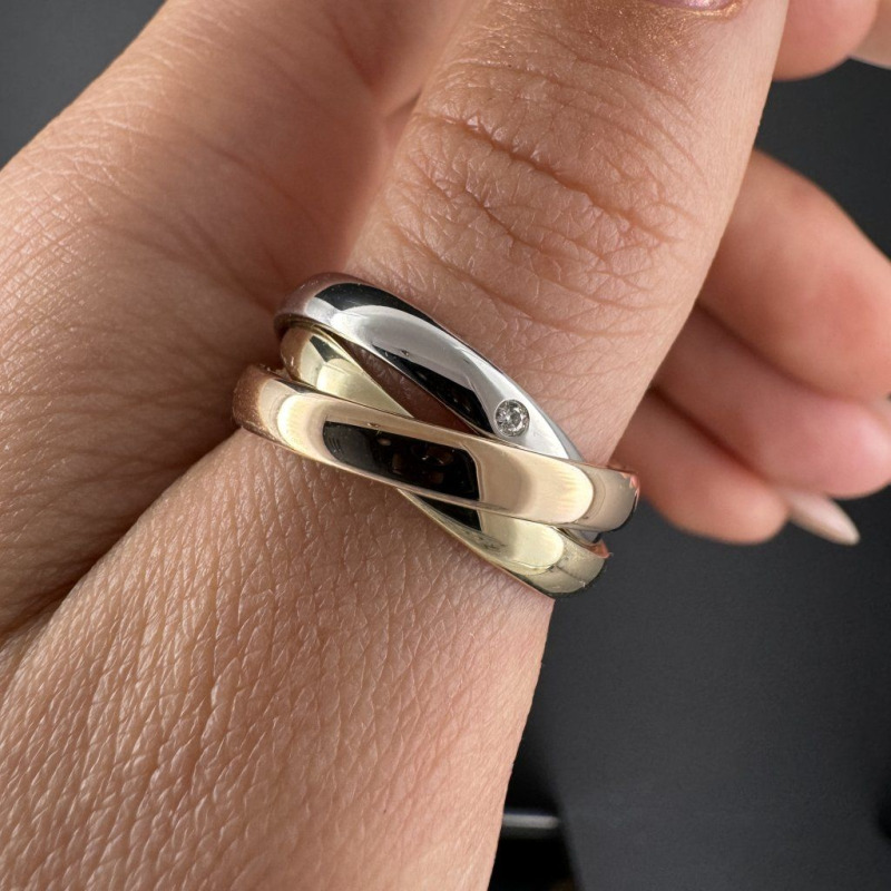 Gold Ring in the “Trinity” Style – photo 3 of 6
