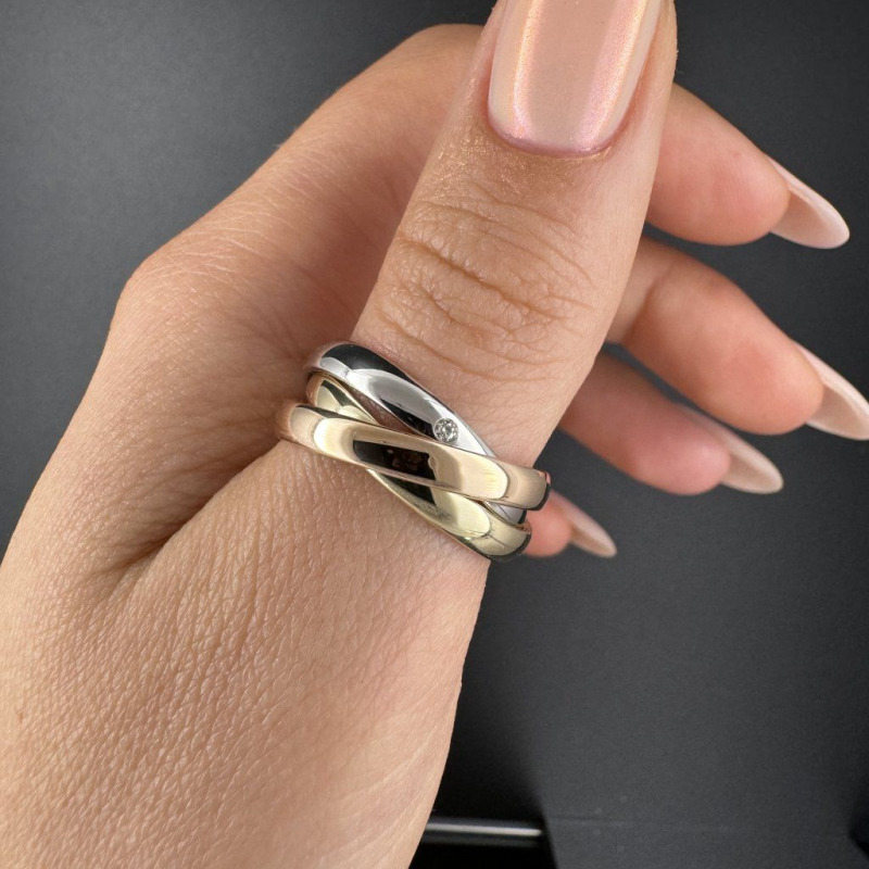 Gold Ring in the “Trinity” Style – photo 5 of 6