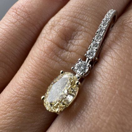 Earrings Set with Laboratory-Grown Diamonds in a Combination of White and Yellow Gold