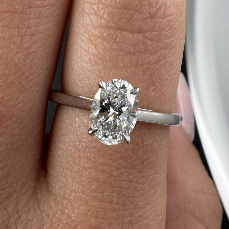 Platinum Ring with a Laboratory Diamond, 1.03 ct – photo 3 of 6