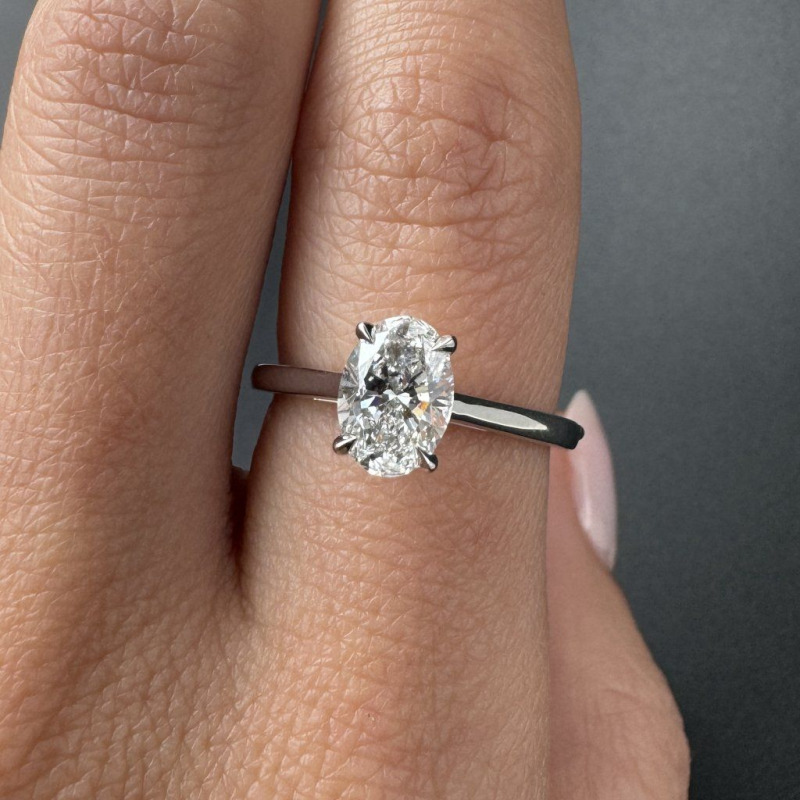 Platinum Ring with a Laboratory Diamond, 1.03 ct – photo 5 of 6