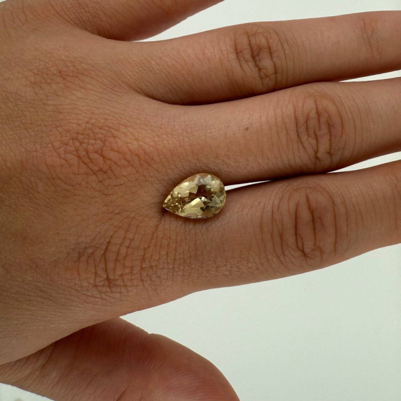 Golden Yellow Beryl “Heliodor” Pear, 3.27 ct – photo 2 of 8