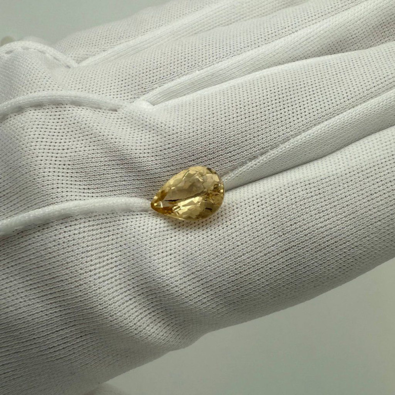Golden Yellow Beryl “Heliodor” Pear, 3.27 ct – photo 4 of 8