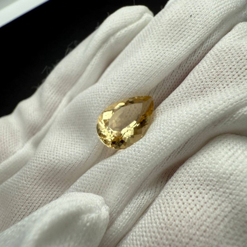 Golden Yellow Beryl “Heliodor” Pear, 3.27 ct – photo 5 of 8