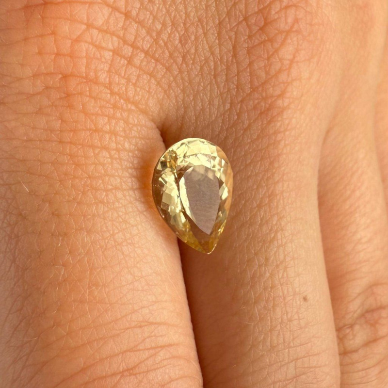 Golden Yellow Beryl “Heliodor” Pear, 3.27 ct – photo 6 of 8