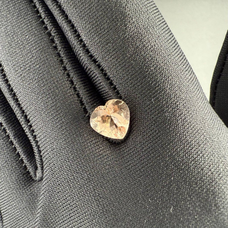 Golden Pink Morganite Heart – photo 3 of 8