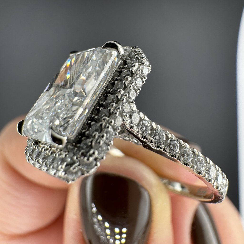 Ring with a Rectangular Laboratory-Grown Diamond, 4.03 ct – photo 1 of 6