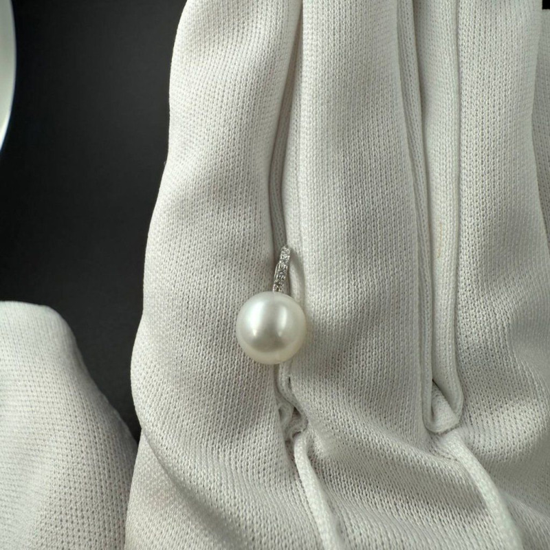 Pendant with River Pearl and Natural Diamonds, 0.03 ct – photo 2 of 3