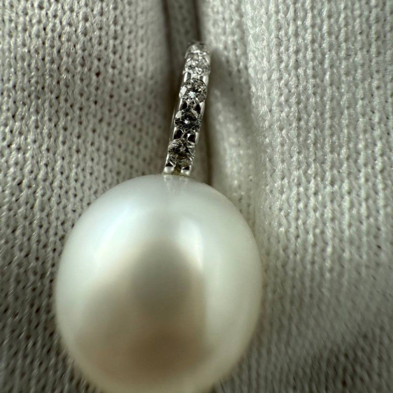 Pendant with River Pearl and Natural Diamonds, 0.03 ct – photo 3 of 3
