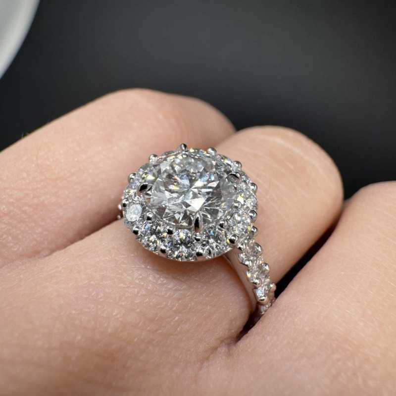 Ring with a Laboratory Diamond – White Gold – photo 2 of 8