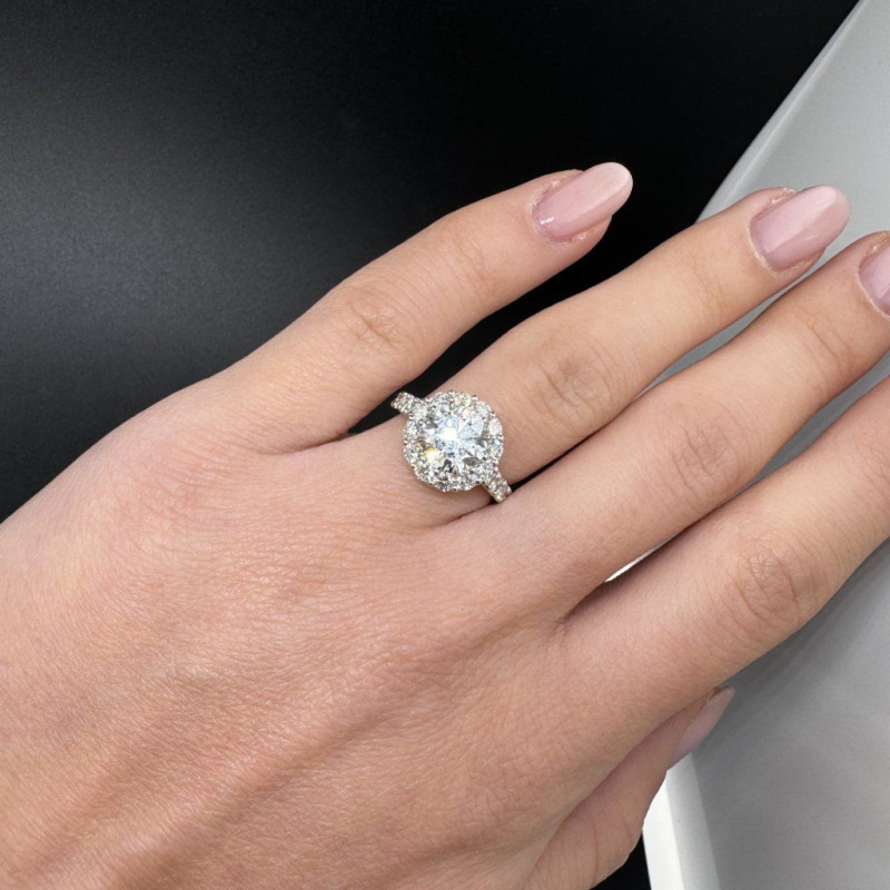 Ring with a Laboratory Diamond – White Gold – photo 4 of 8