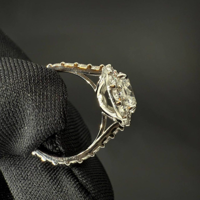 Ring with a Laboratory Diamond – White Gold – photo 7 of 8