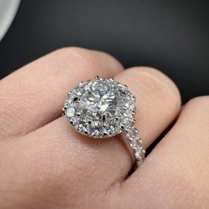 Ring with a Laboratory Diamond