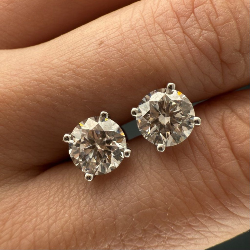 Diamond Earrings – White Gold, 3.0 ct – photo 2 of 5