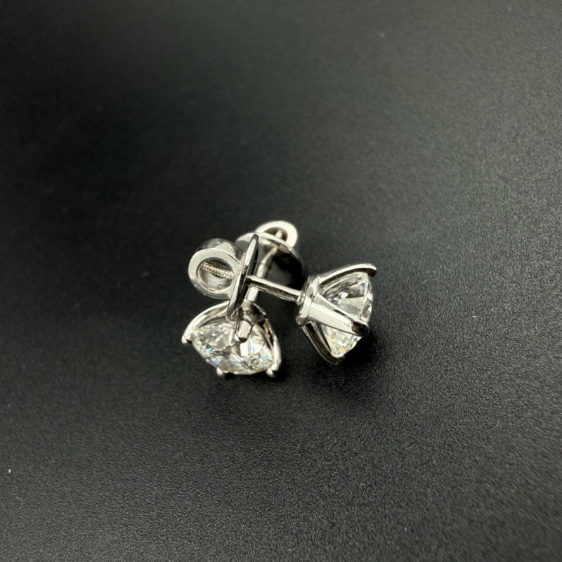 Diamond Earrings – White Gold, 3.0 ct – photo 1 of 5