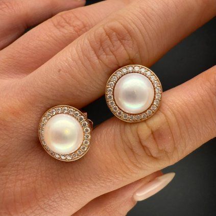 Pearl and Diamond Earrings