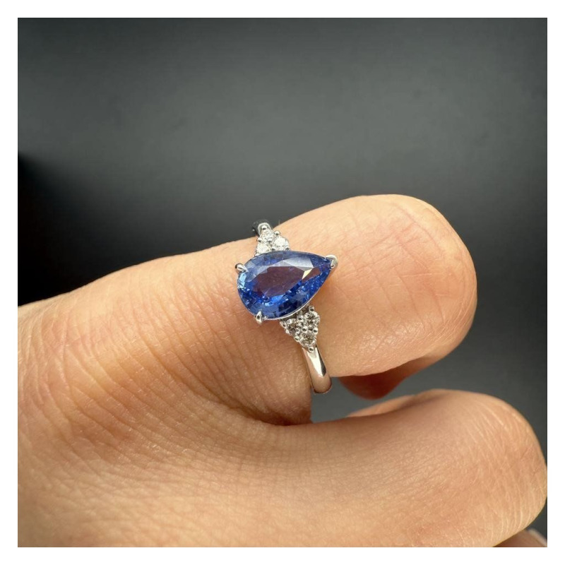 Sapphire Ring – White Gold – photo 5 of 5