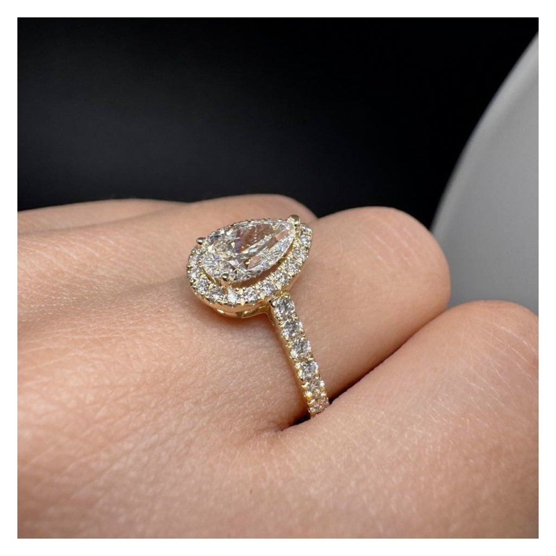Diamond Ring – Yellow Gold, 1.02 ct – photo 3 of 4