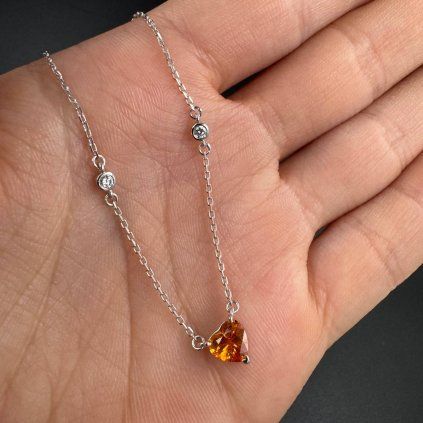 Necklace with Spessartine